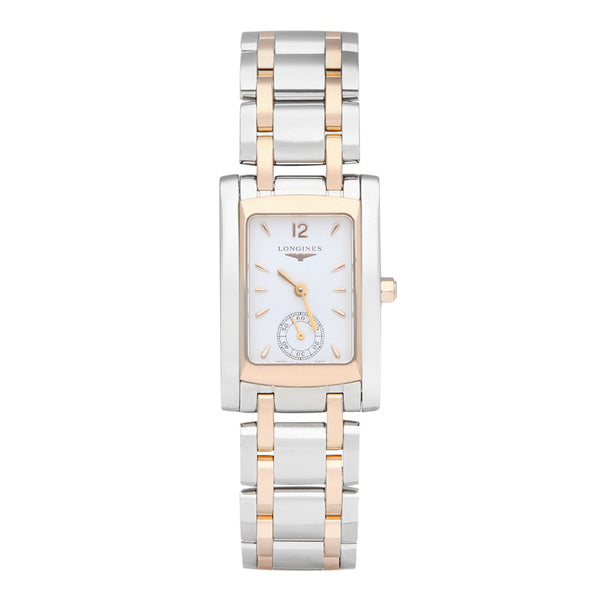 Reloj Longines para dama modelo DolceViita vistas oro rosa 18 kilates.