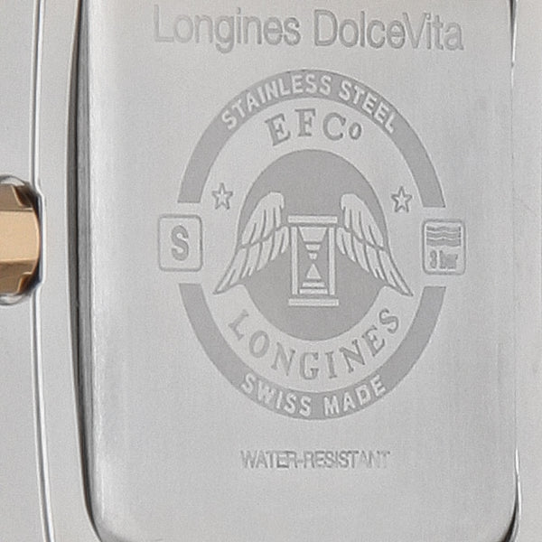 Reloj Longines para dama modelo DolceViita vistas oro rosa 18 kilates.
