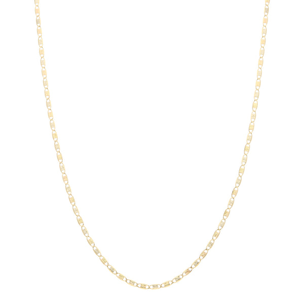Collar eslabón nudo marino en oro tres tonos 14 kilates.