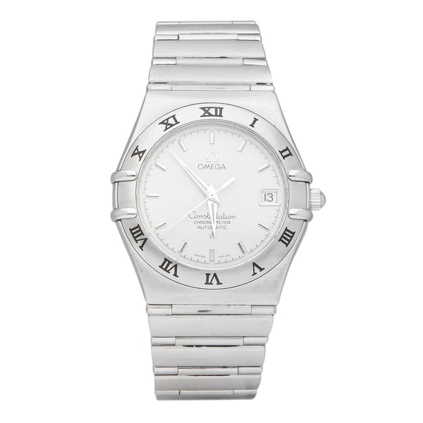 Reloj Omega para caballero modelo Constellation emblema de broche en oro amarillo 18 kilates.
