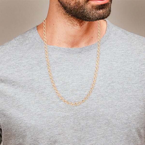 Collar eslabón encontrado en oro amarillo 14 kilates.