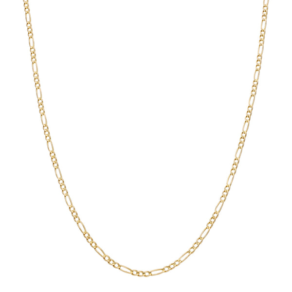 Collar de tres eslabones por uno en oro amarillo 14 kilates.