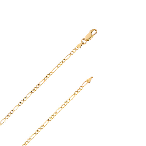 Collar de tres eslabones por uno en oro amarillo 14 kilates.