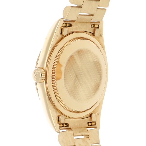 Reloj Rolex para caballero modelo Oyster Perpetual Day-Date en oro dos tonos 18 kilates.