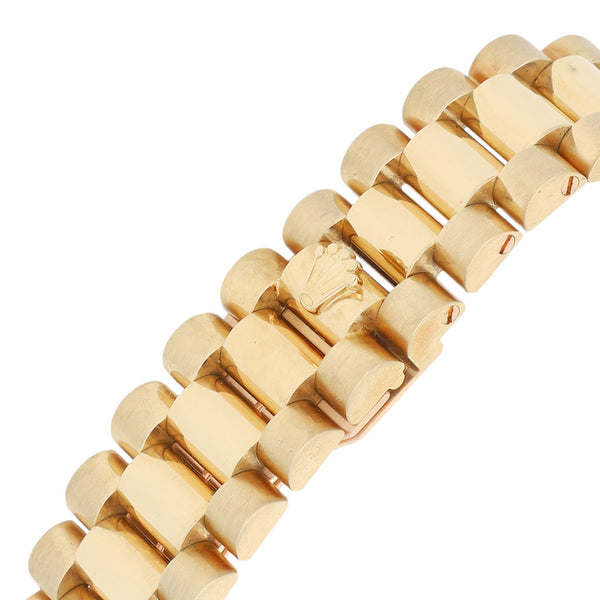 Reloj Rolex para caballero modelo Oyster Perpetual Day-Date en oro dos tonos 18 kilates.