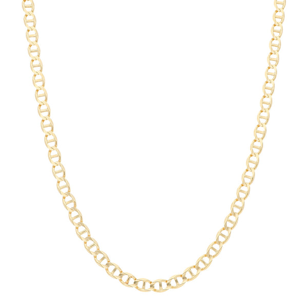 Collar eslabón nudo marino en oro amarillo 14 kilates,