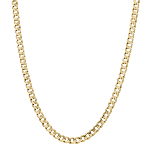 Collar eslabón barbado en oro amarillo 14 kilates.
