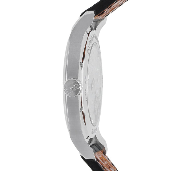 Reloj para caballero modelo Chopard L.U.C Quattro caja y broche en oro blanco 18 kilates.