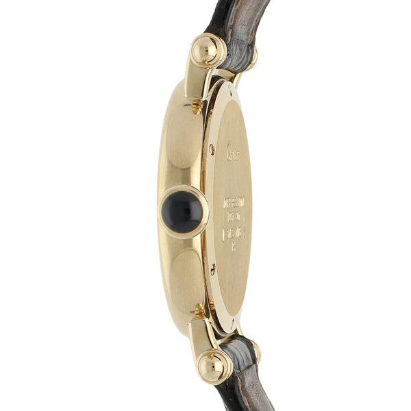 Reloj Cartier para dama modelo Diabolo caja y broche en oro amarillo 18 kilates.