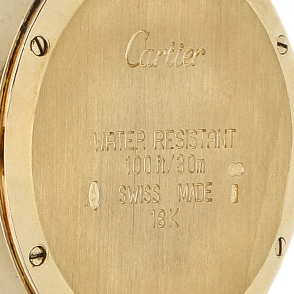 Reloj Cartier para dama modelo Diabolo caja y broche en oro amarillo 18 kilates.