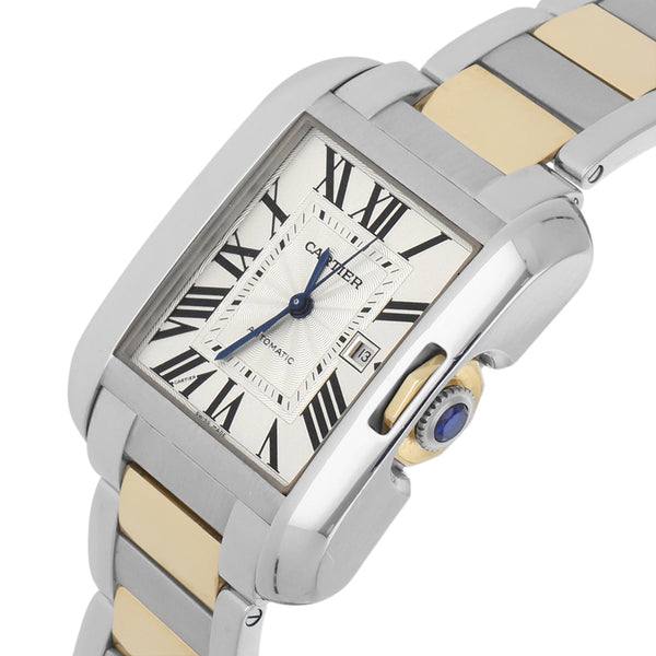 Reloj Cartier para caballero/unisex modelo Tank Anglaise vistas en oro amarillo 18 kilates.
