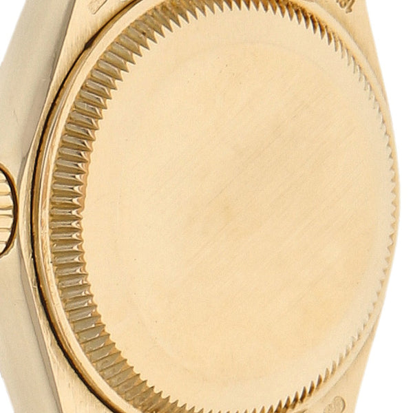Reloj Rolex para dama modelo Oyster Perpetual DateJust en oro amarillo 18 kilates.
