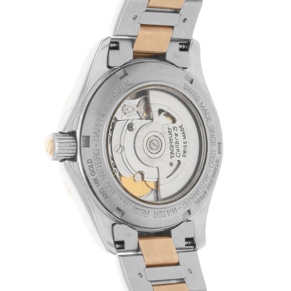 Reloj Tag Heuer para dama modelo Aquaracer vistas en oro rosa 18 kilates