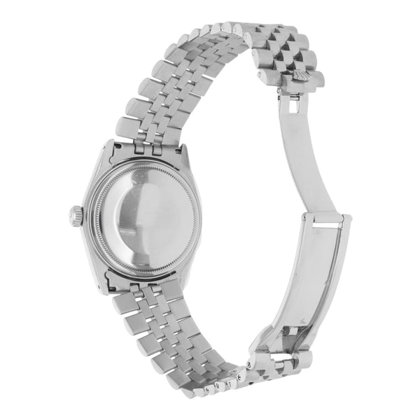 Reloj Rolex para caballero modelo Oyster Perpetual DateJust bisel en oro blanco 18 kilates.