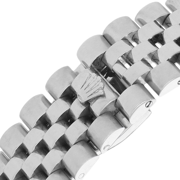 Reloj Rolex para caballero modelo Oyster Perpetual DateJust bisel en oro blanco 18 kilates.