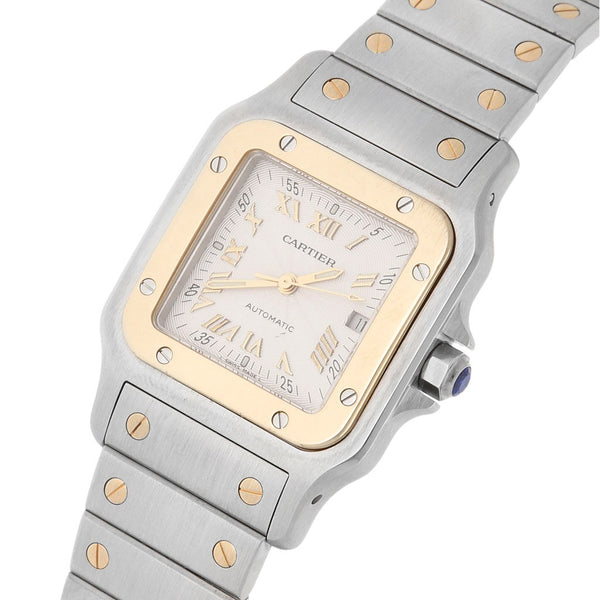 Reloj Cartier para caballero/unisex modelo Santos Galbee vistas en oro amarillo 18 kilates.