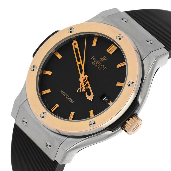 Reloj Hublot para caballero modelo Classic Fusion vistas en oro rosa 18 kilates.