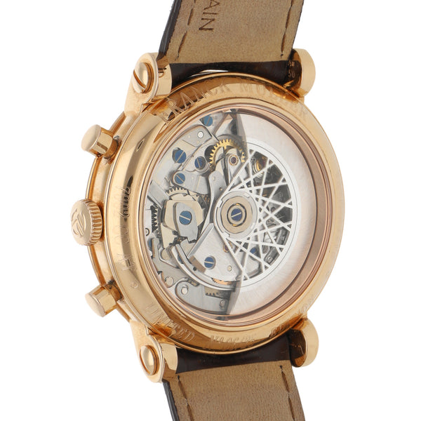 Reloj Franck Muller para caballero modelo Rally Mayan caja y broche en oro rosa 18 kilates.