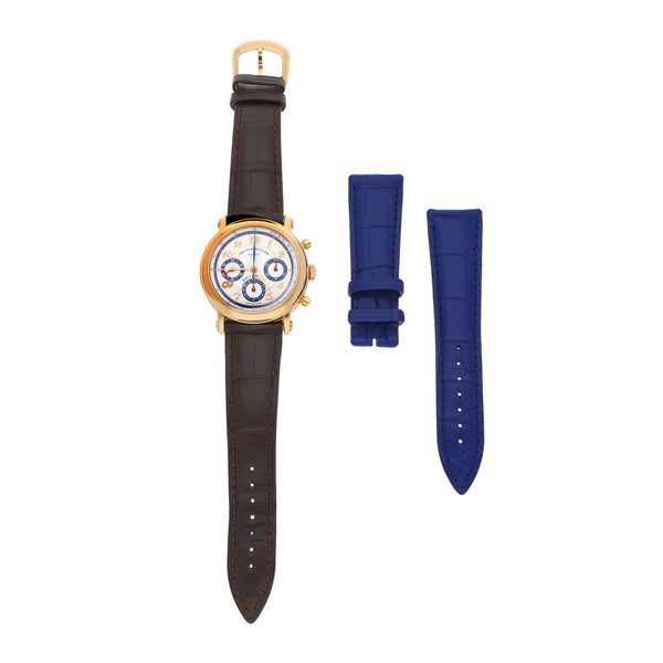 Reloj Franck Muller para caballero modelo Rally Mayan caja y broche en oro rosa 18 kilates.