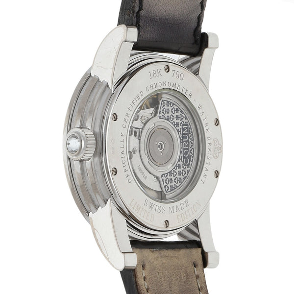 Reloj Corum para caballero/unisex modelo Classique Dancing Roosters caja y broche en oro blanco 18 kilates.
