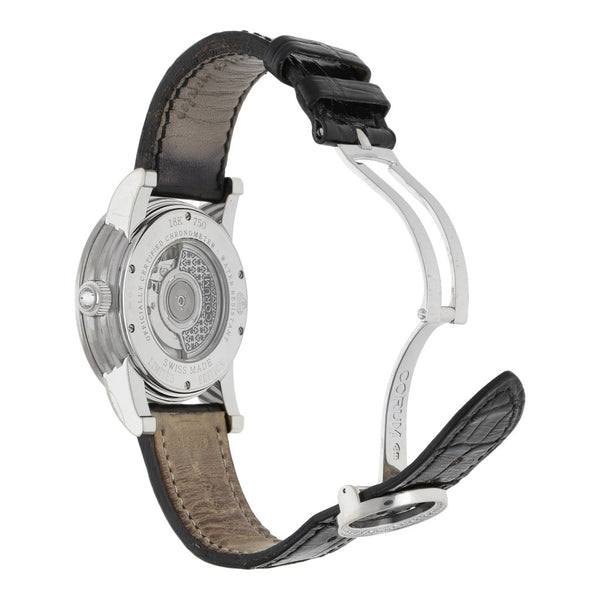 Reloj Corum para caballero/unisex modelo Classique Dancing Roosters caja y broche en oro blanco 18 kilates.