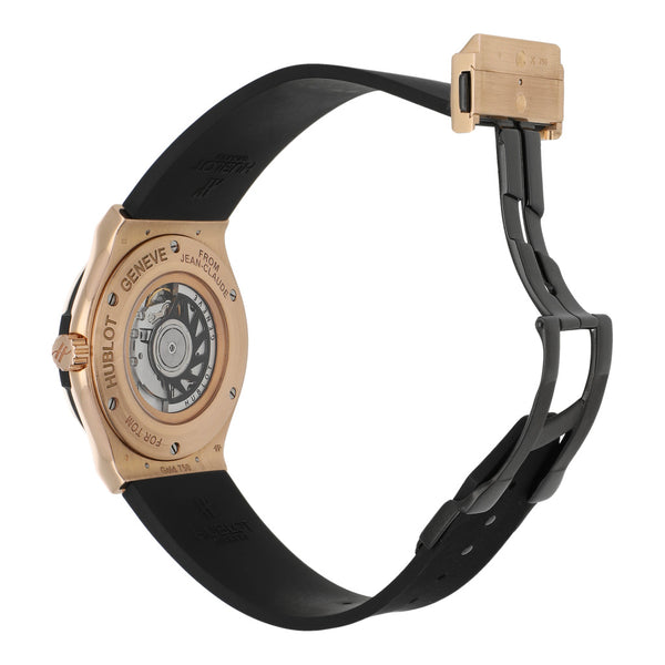 Reloj Hublot para caballero modelo Classic Fusion caja y broche en oro rosa 18 kilates.