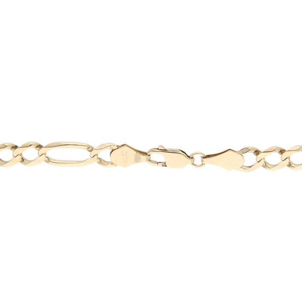 Pulsera de tres eslabones por uno en oro amarillo 14 kilates.