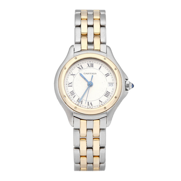 Reloj Cartier para dama modelo Panthere Cougar vistas oro amarillo 18 kilates.