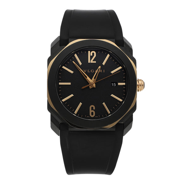 Reloj Bvlgari para caballero modelo Octo vistas oro rosa 18 kilates.