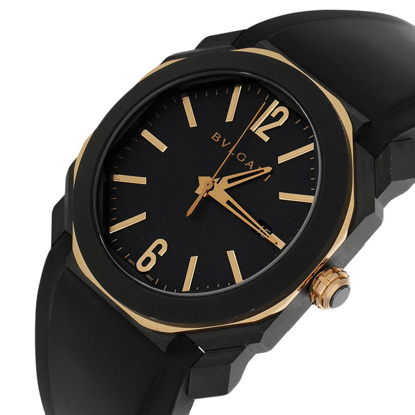 Reloj Bvlgari para caballero modelo Octo vistas oro rosa 18 kilates.