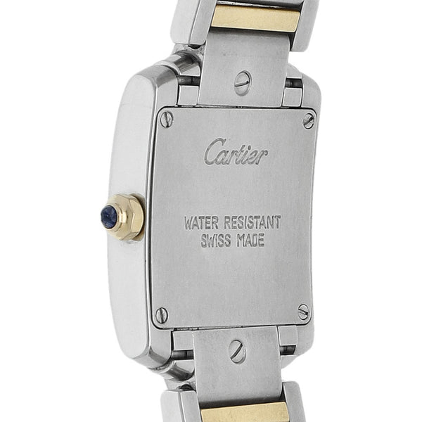 Reloj Cartier para dama modelo Tank Française vistas en oro amarillo 18 kilates.