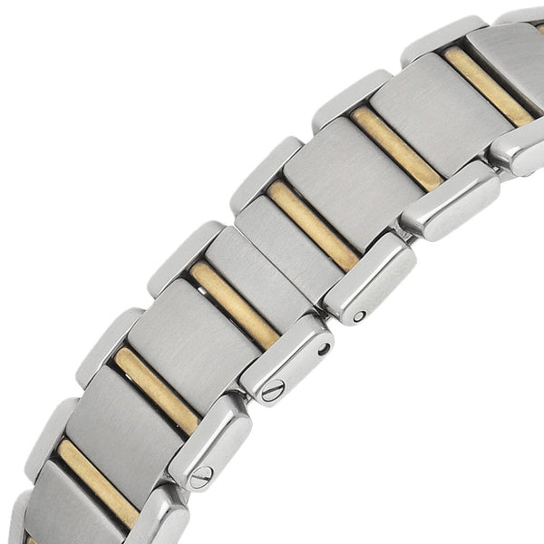 Reloj Cartier para dama modelo Tank Française vistas en oro amarillo 18 kilates.