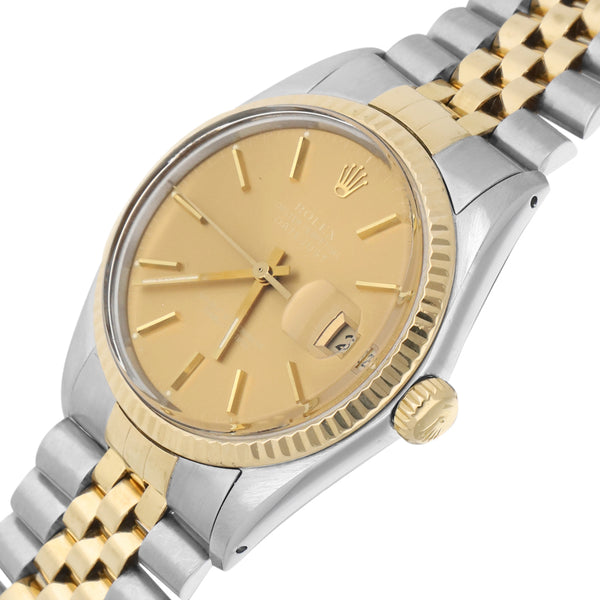 Reloj Rolex para caballero modelo Oyster Perpetual DateJust vistas oro amarillo 18 kilates.