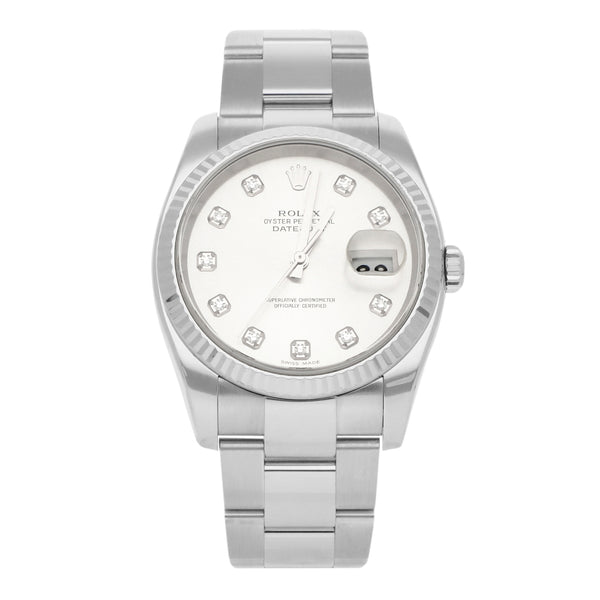 Reloj Rolex para caballero/unisex modelo Oyster Perpetual DateJust vistas en oro blanco 18 kilates.