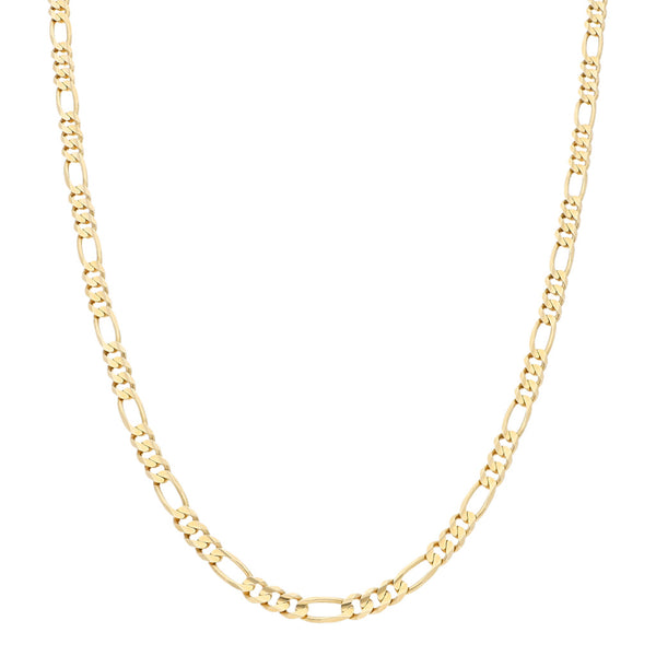Collar de tres eslabones por uno en oro amarillo 14 kilates.