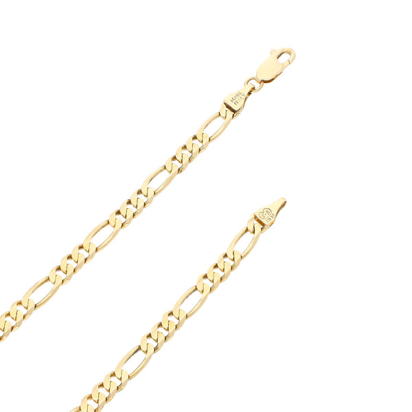 Collar de tres eslabones por uno en oro amarillo 14 kilates.