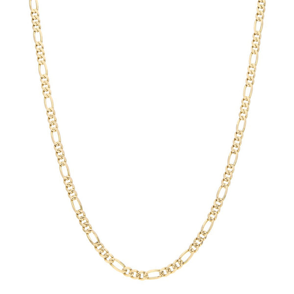 Collar de tres eslabones por uno en oro amarillo 14 kilates.