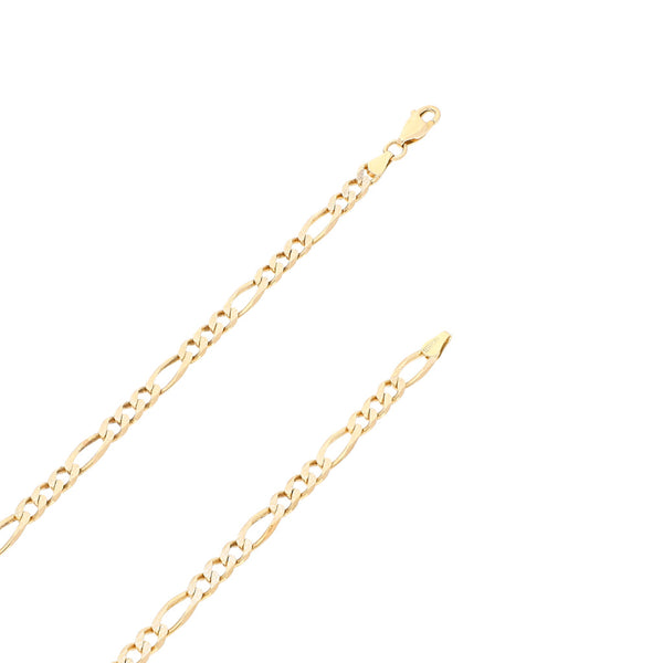 Collar de tres eslabones platinados por uno en oro amarillo 14 kilates.