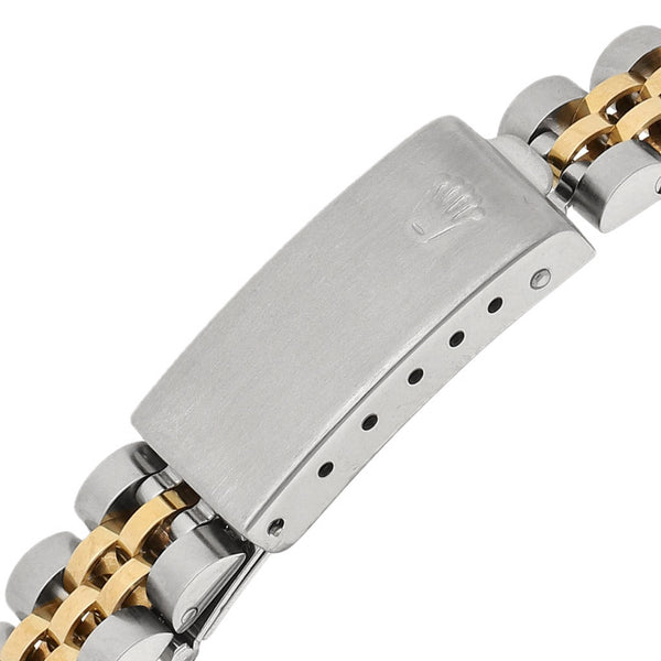 Reloj Rolex para dama modelo Oyster Perpetual Date vistas en oro amarillo 18 kilates.