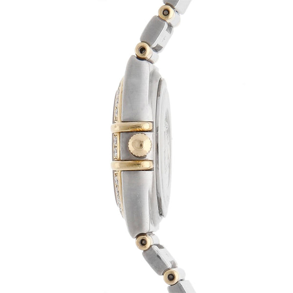 Reloj Omega para dama modelo Constellation vistas oro amarillo 18 kilates.