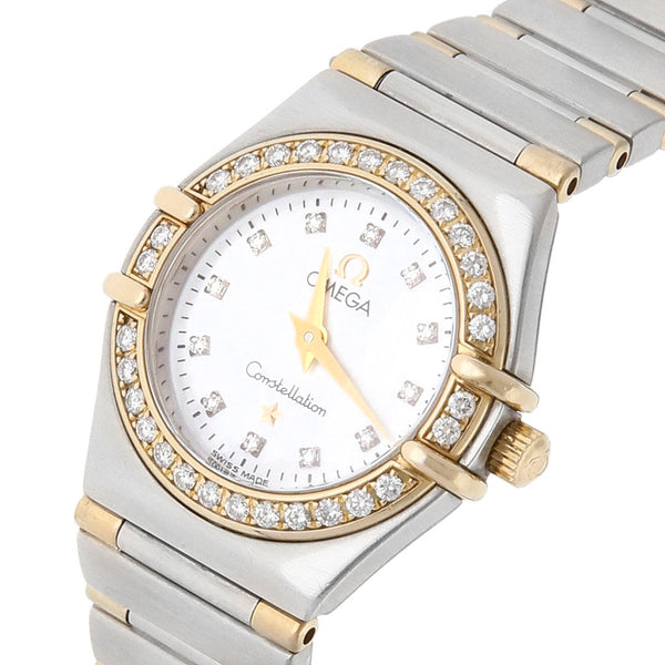 Reloj Omega para dama modelo Constellation vistas oro amarillo 18 kilates.
