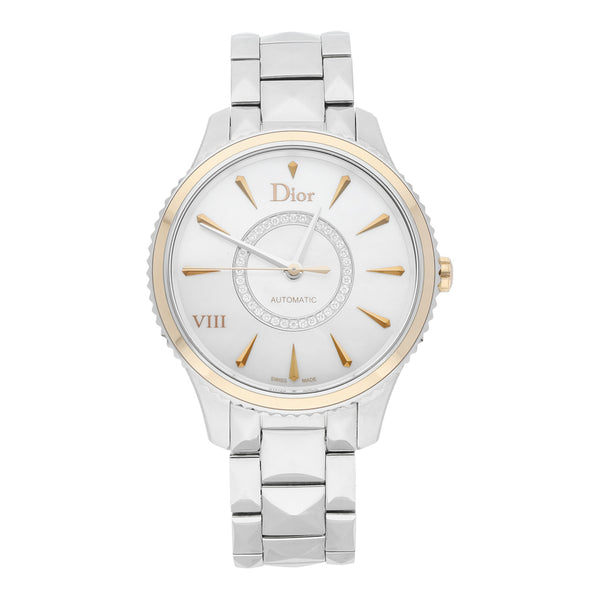 Reloj Dior para dama modelo VIII vistas en oro rosa 18 kilates.