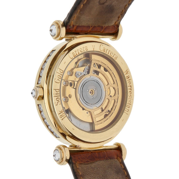 Reloj Carrera y Carrera para dama caja y broche en oro amarillo 18 kilates.