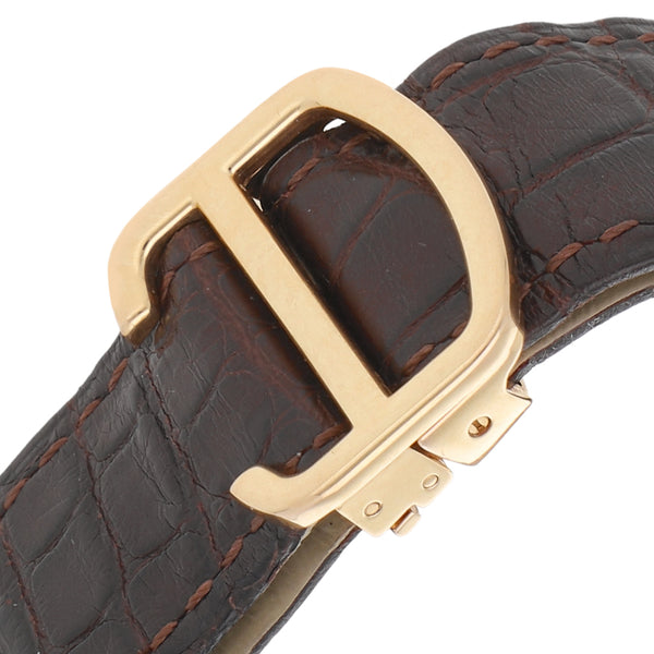 Reloj Cartier para caballero modelo Drive de Cartier caja y broche en oro rosa 18 kilates.
