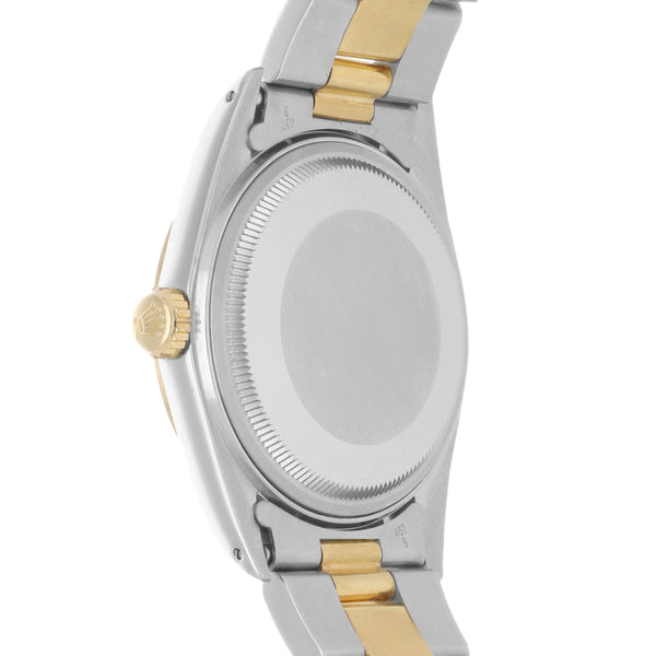 Reloj Rolex para caballero modelo Oyster Perpetual DateJust vistas en oro amarillo 18 kilates.