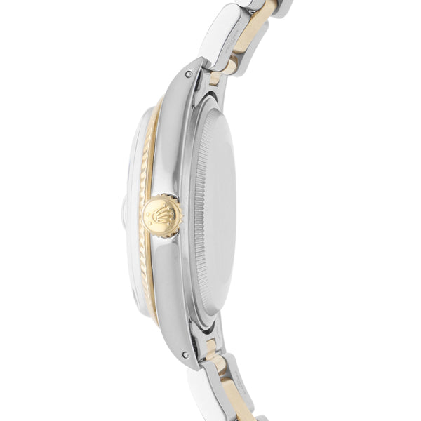 Reloj Rolex para caballero modelo Oyster Perpetual DateJust vistas en oro amarillo 18 kilates.