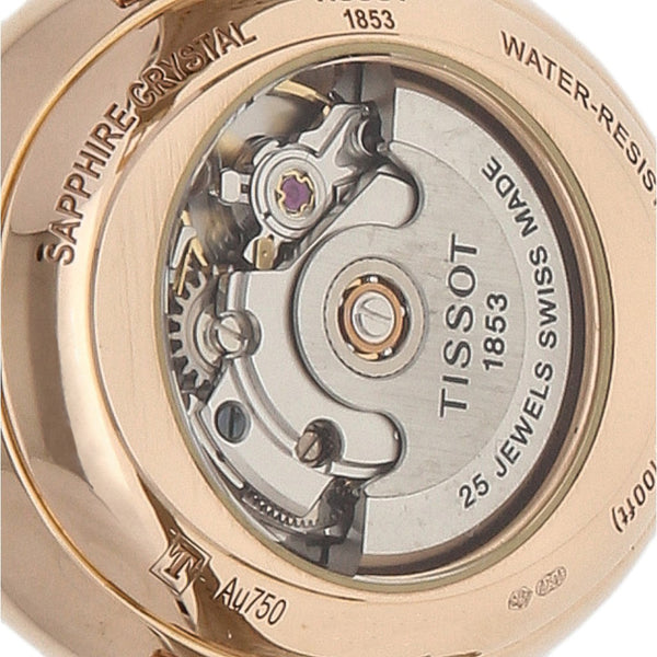 Reloj Tissot para dama modelo Glamorous caja en oro rosa 18 kilates.