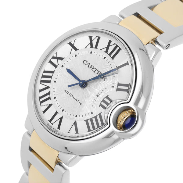 Reloj Cartier para dama/unisex modelo Ballon Bleu vistas en oro amarillo 18 kilates.