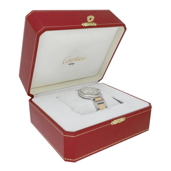 Reloj Cartier para dama/unisex modelo Ballon Bleu vistas en oro amarillo 18 kilates.