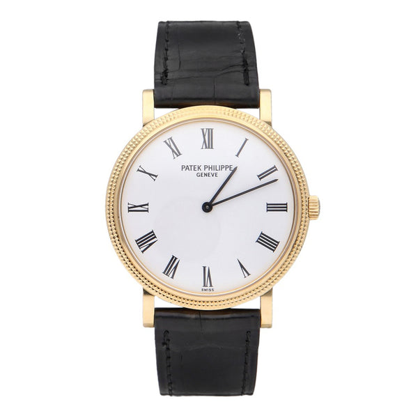 Reloj Patek Philippe para caballero/unisex modelo Calatrava caja y broche en oro amarillo 18 kilates.